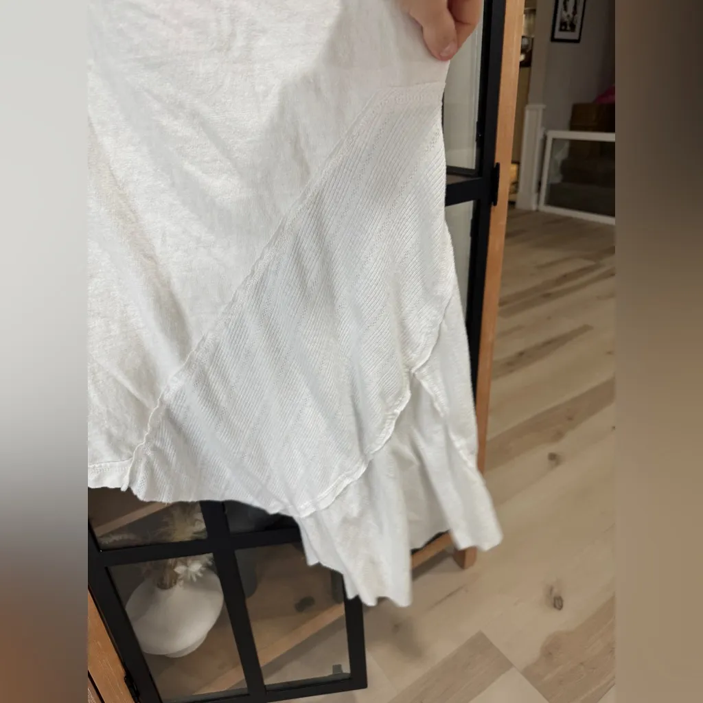 Free People my side tee tunic long line ribbed slouchy crewneck asymmetrical - Image 11