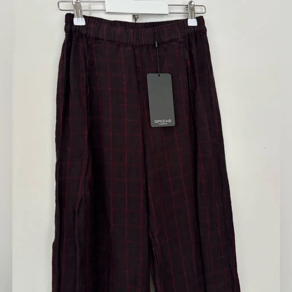 NWT Grizas Washed Linen Pant size XS Black - Image 3