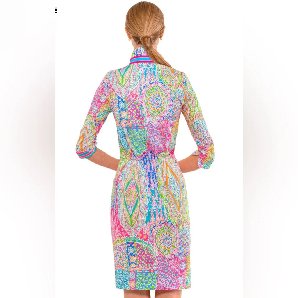 GRETCHEN SCOTT TWIST AND SHOUT DRESS GRAND BAZAAR BRIGHTS XL Pink - Image 8