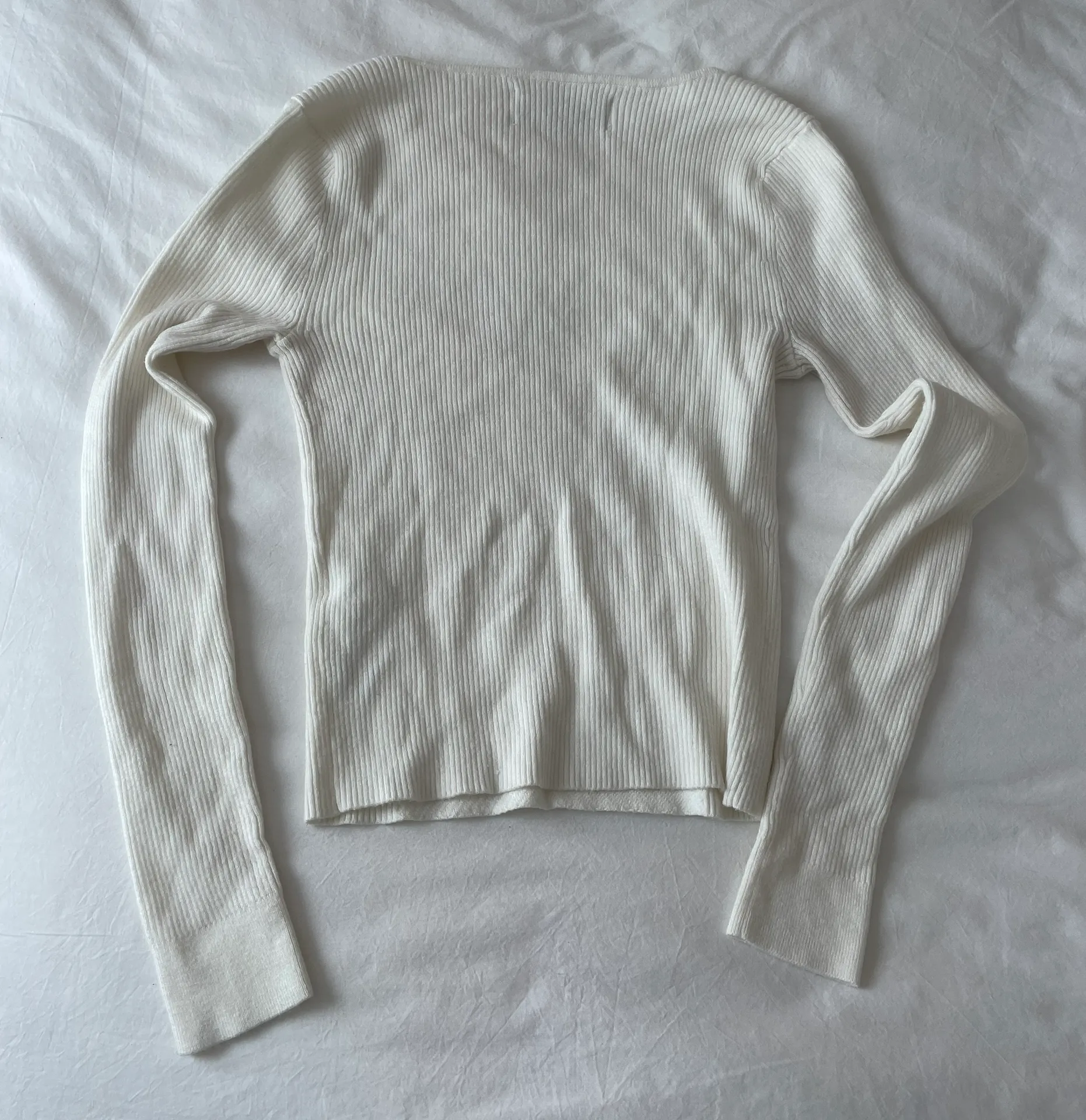 Ribbed White Top - Image 2