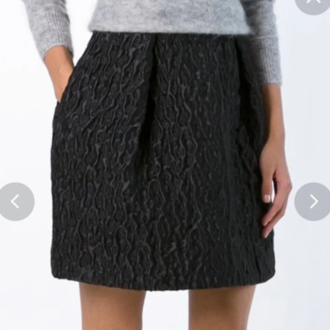 FRNCH Lucy Paris Black Embroidered Pleated Mini Skirt NWT Size Medium - Image 13