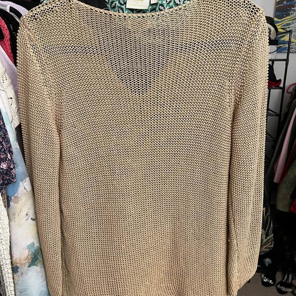 MAX MARA OPEN KNIT TAN SWEATER~ SZ M - Image 8
