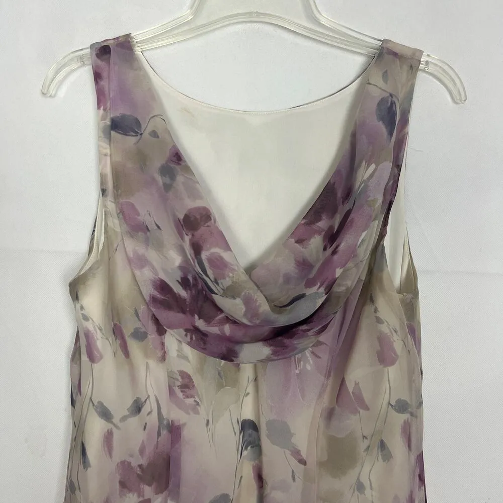 Connected Apparel Y2K Vtg Floral Midi Dress Medium Party Wedding Guest Whimsical - Image 7