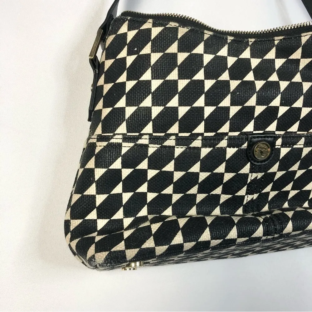Spartina 449 Black & Cream Printed Shoulder Bag - Image 4