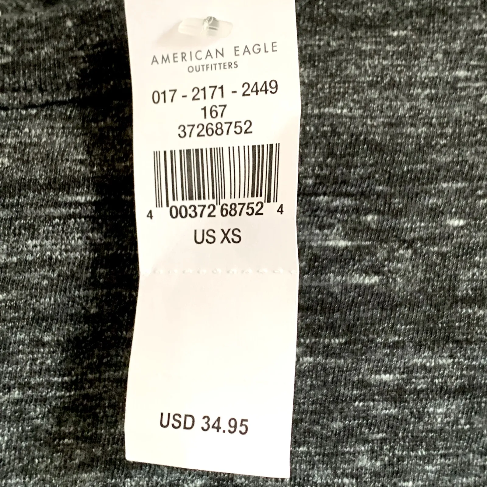 NWT American Eagle AEO Sz XS Super Soft Long Sleeve T-shirt Tee Heathered Gray - Image 5