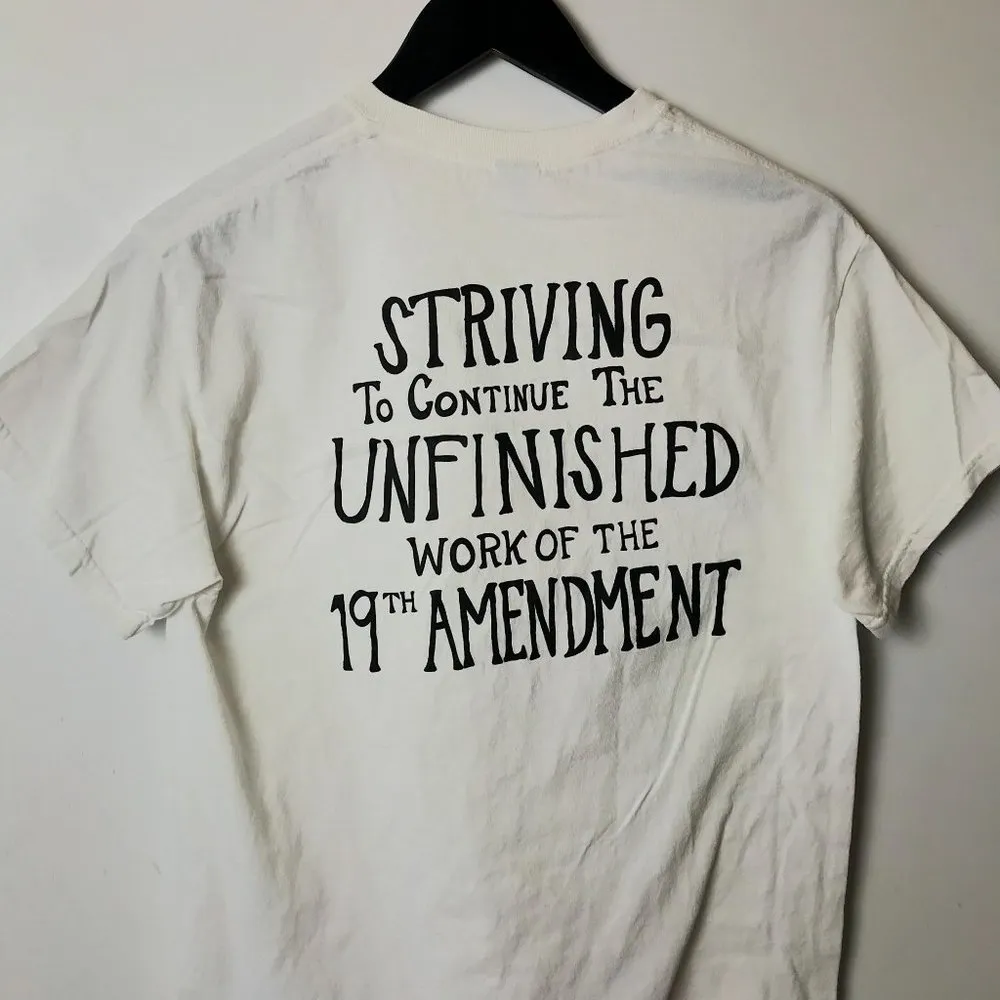 Your Voice Our Democracy T Shirt Womens Suffrage Statement Graphic Tee Cotton - Image 14