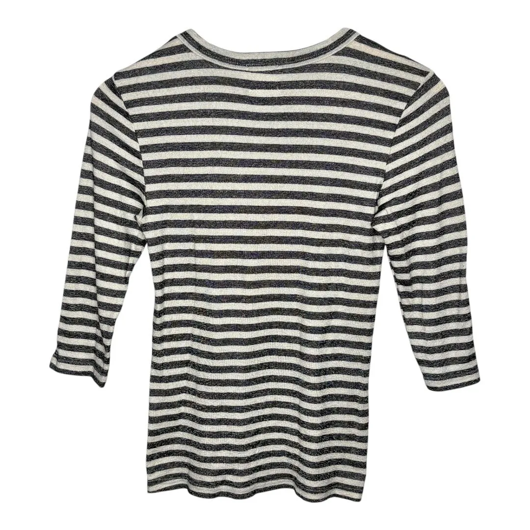 Anthropologie Michael Stars Shine Striped Top 3/4 Sleeve Shirt‎ Women Size XS/S - Image 7