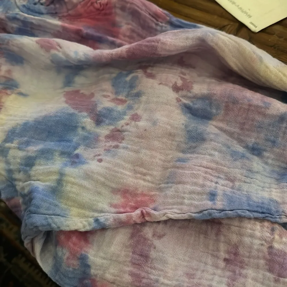 FIREISLAND LIGHTWEIGHT GAUZE TIE DYE BEACH PANT BY 9SEED Purple Size S petite - Image 7