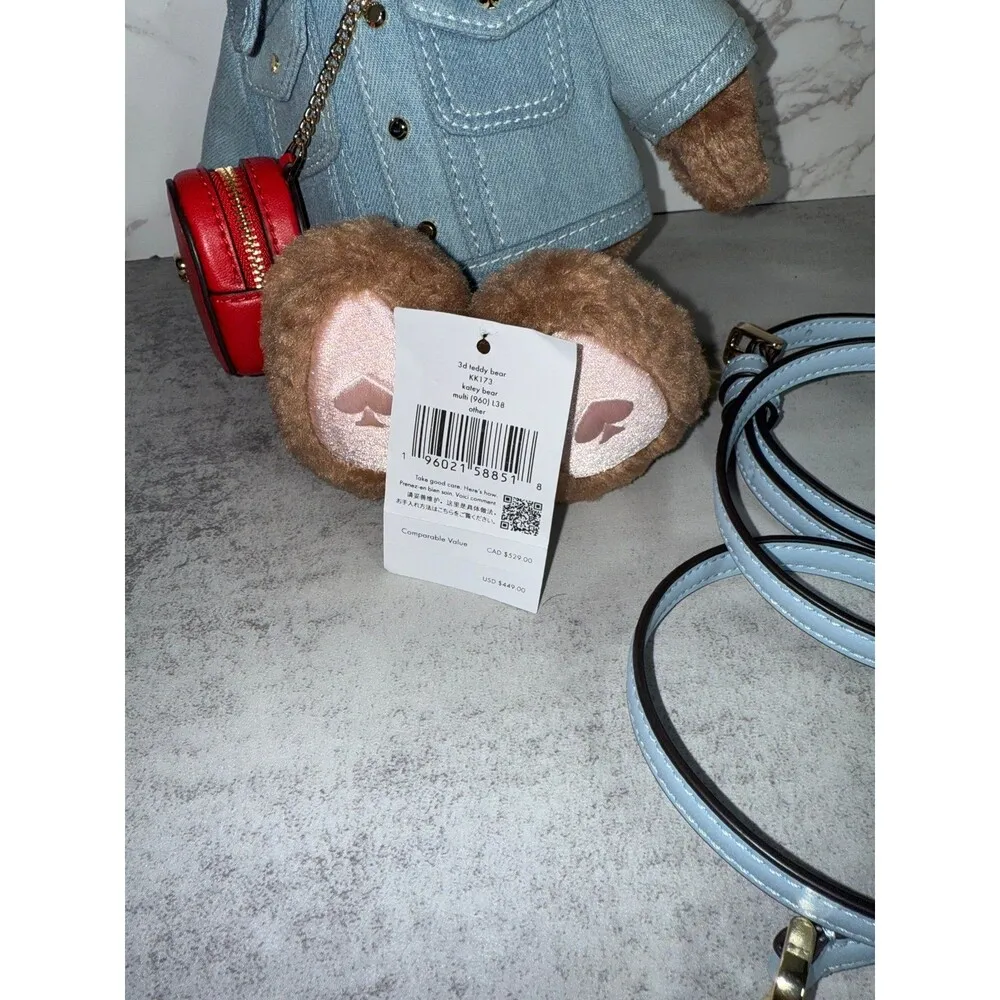 NWT KATE SPADE 3D Teddy Bear Crossbody KK173 - Image 6