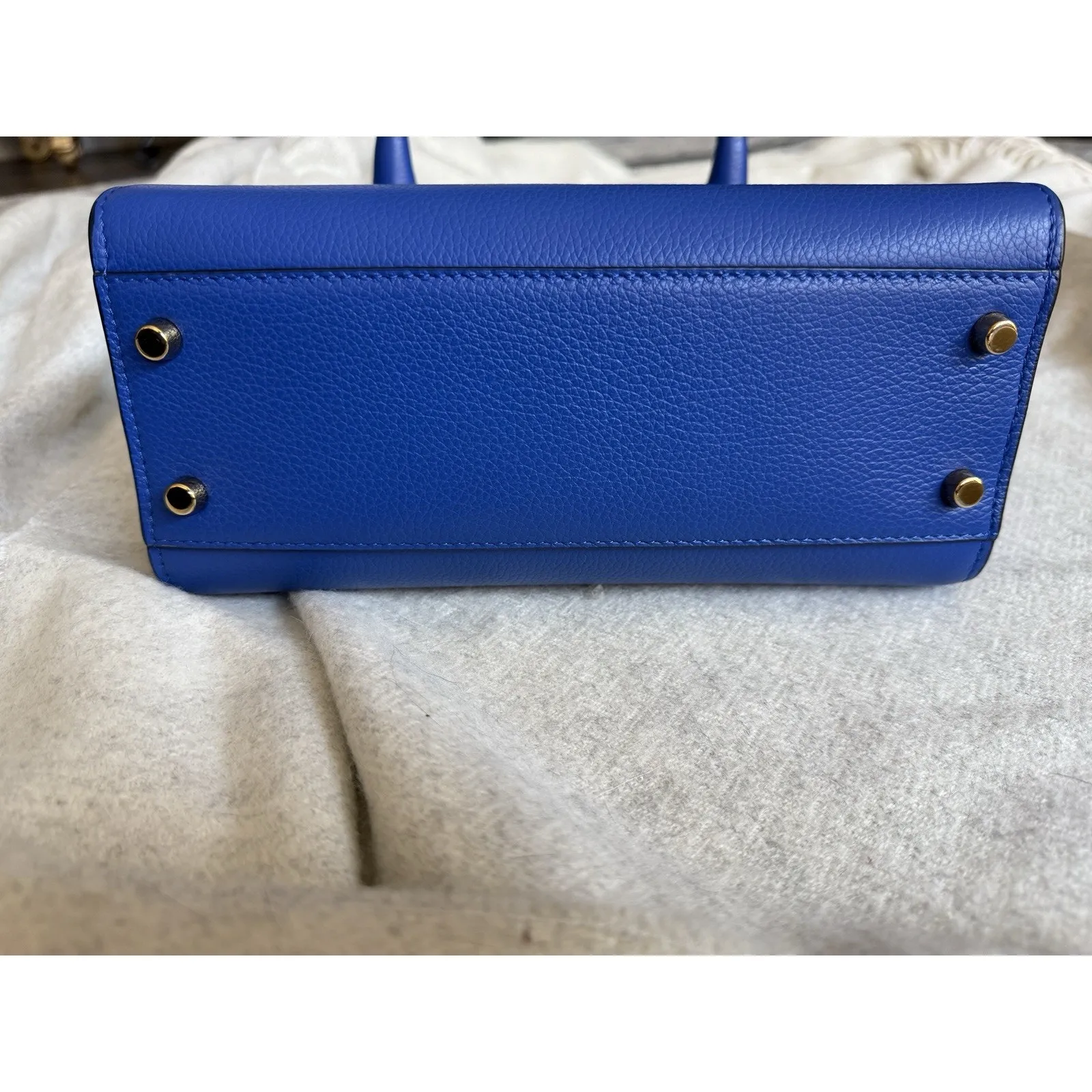 Versace Virtus Top Handle In Versace Blue - Image 7