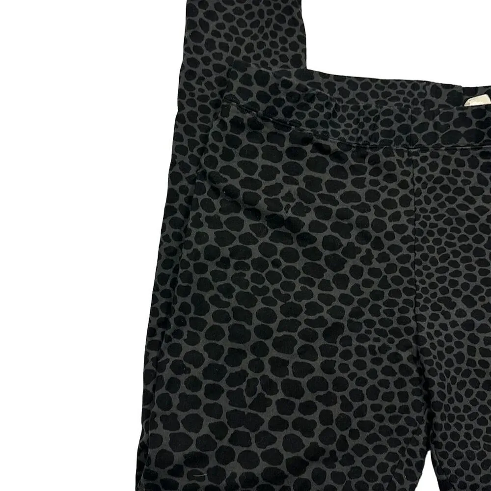Soft Surroundings Black Leopard Print Leggings Women’s Size M - Image 4