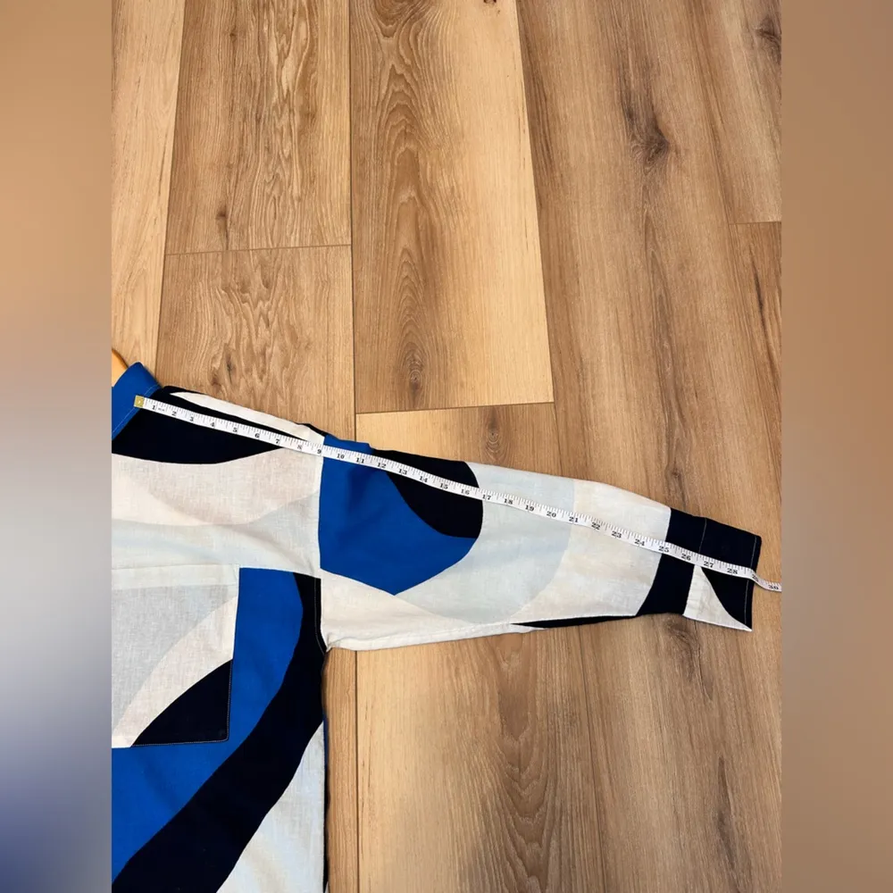 CALIA Women's Oversized Long Sleeve Button Down Cover Up Blue / Navy Size M Size M - Image 11