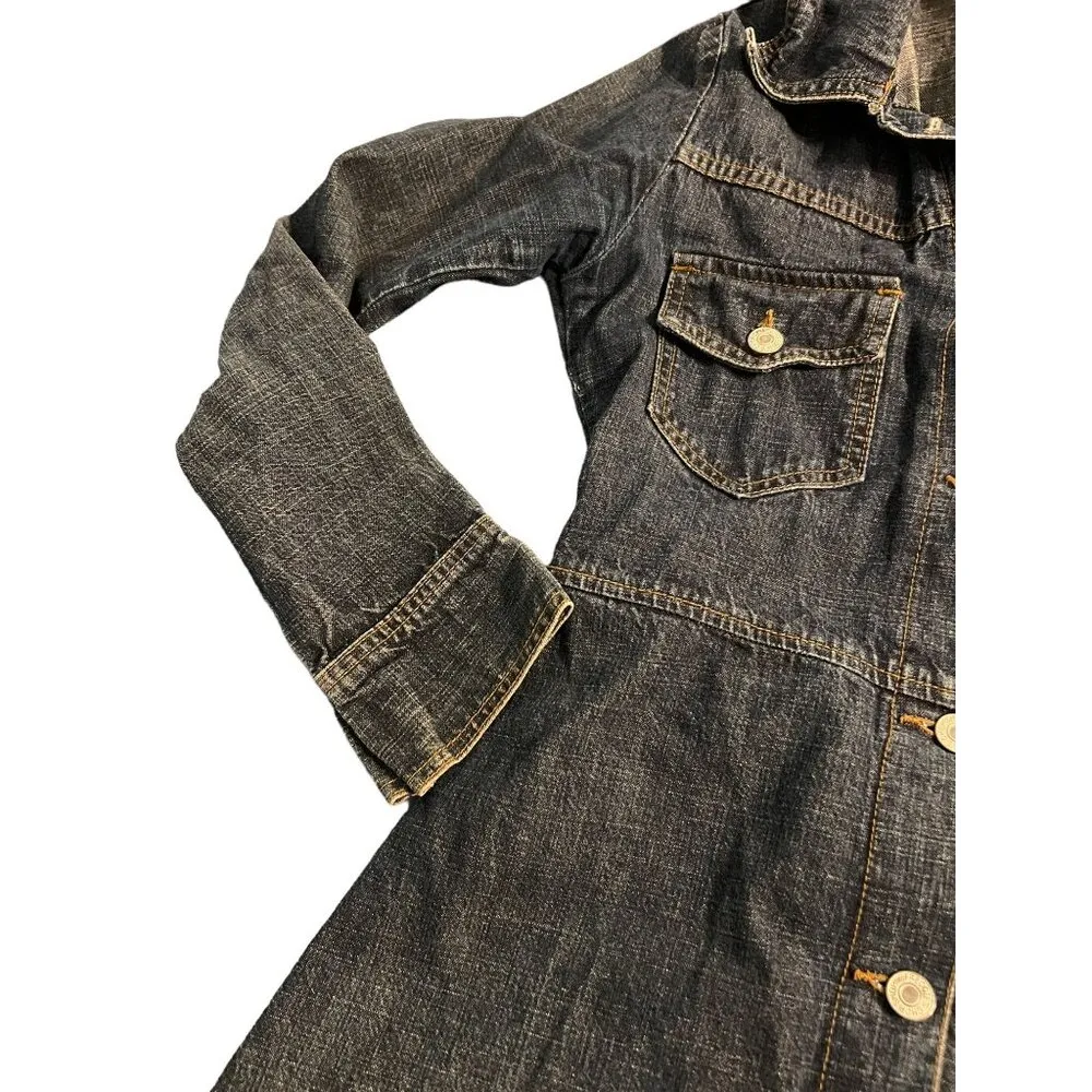 Vintage 80s 90s Kitsch Denim A Line Dress Freddie's Chop Shop Buttons Back Belt Size undefined - Image 4