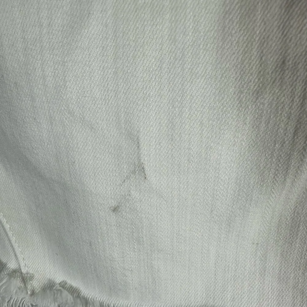 Liverpool Gia Glider Pull-On Skirt  Fray Hem Side Gusset White US 8 Petite - Image 10