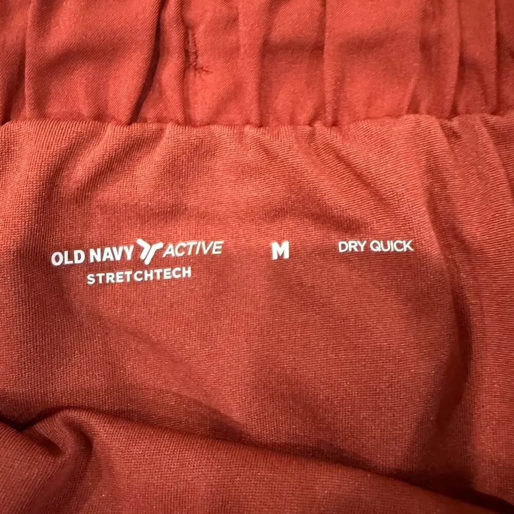 Old Navy Active Running Shorts Womens Medium RustOrange Stretch Athletic Workout - Image 4