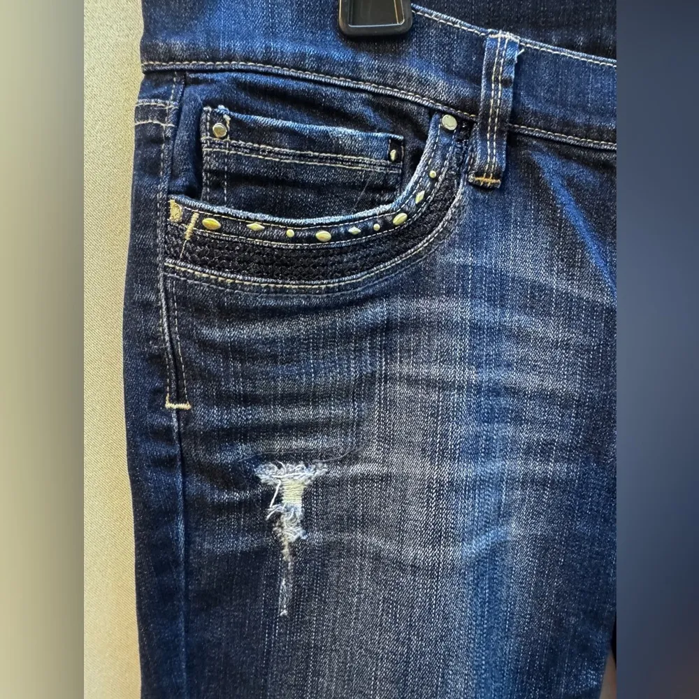 White House Black Market Girlfriend Jeans Size 14 Rhinestone Detail - Image 13