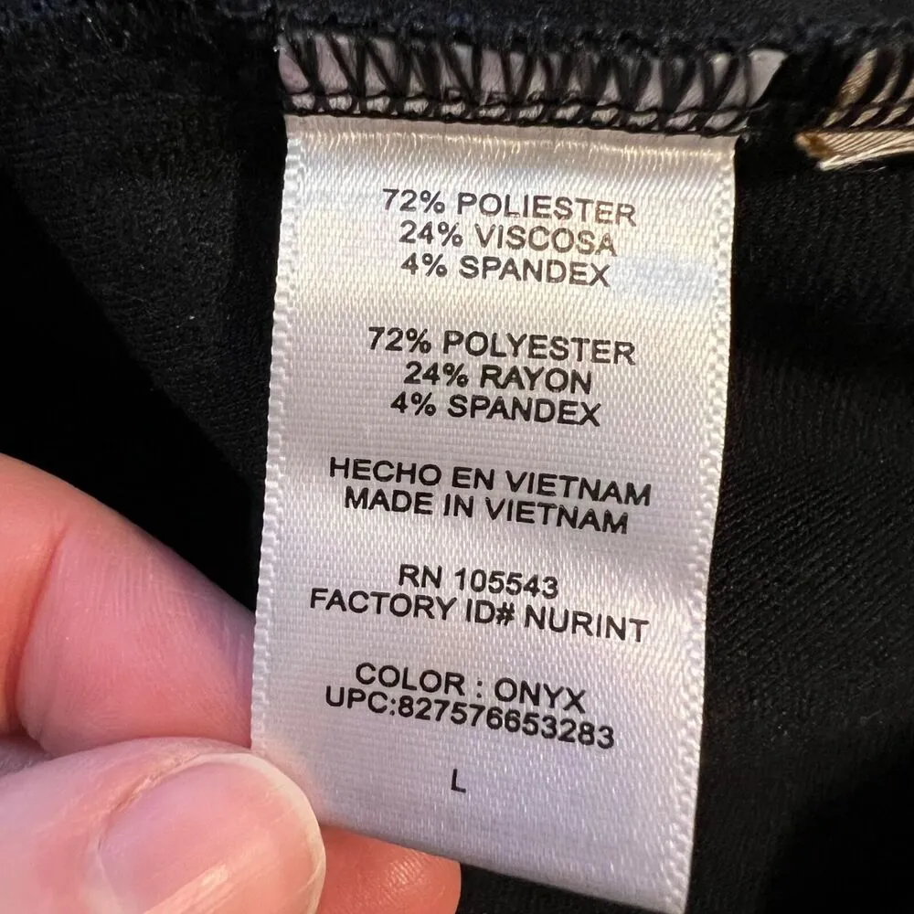 Daisy Fuentes Womens Sheath Dress V Neck Sleeveless Classic Sexy Black Large - Image 8