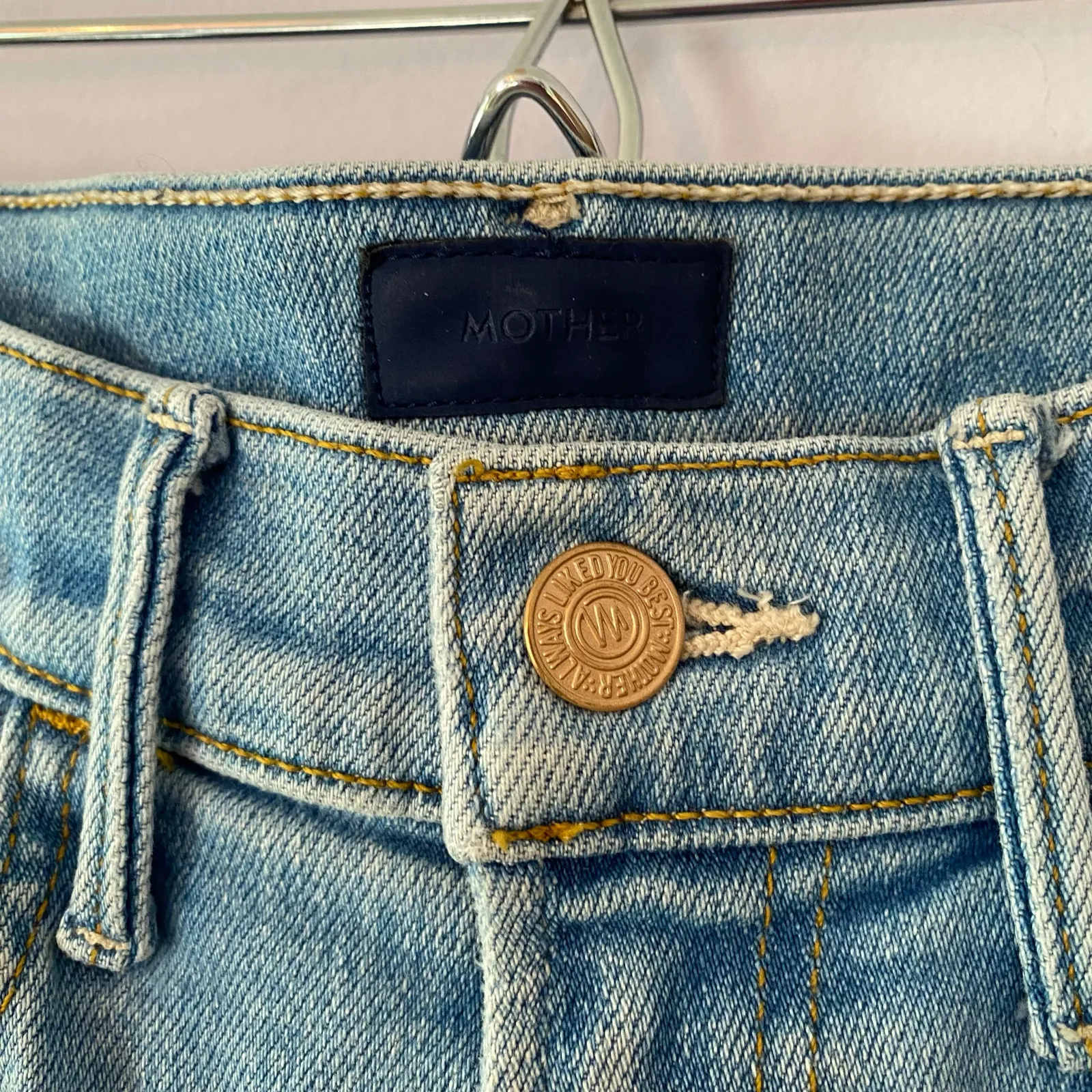 Mother Denim The Hustler Ankle Fray Jeans in High-Life Cropped Women's size 26 - Image 3