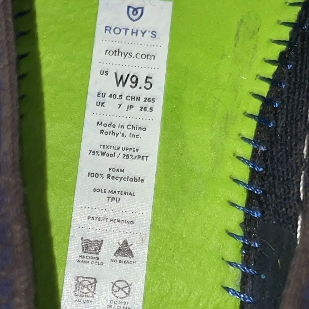 Rothy's Women’s The Merino Collection Sneakers in Navy Herringbone Size 9.5 - Image 8