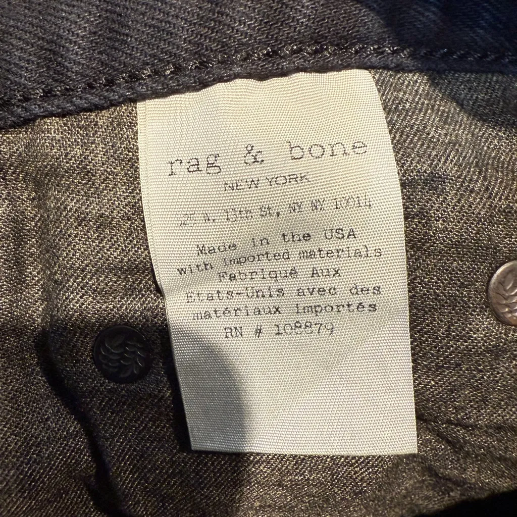 Rag & Bone Women Black Freeport 27 Distressed‎ Cut-Off Short W1907O160BLF - Image 5