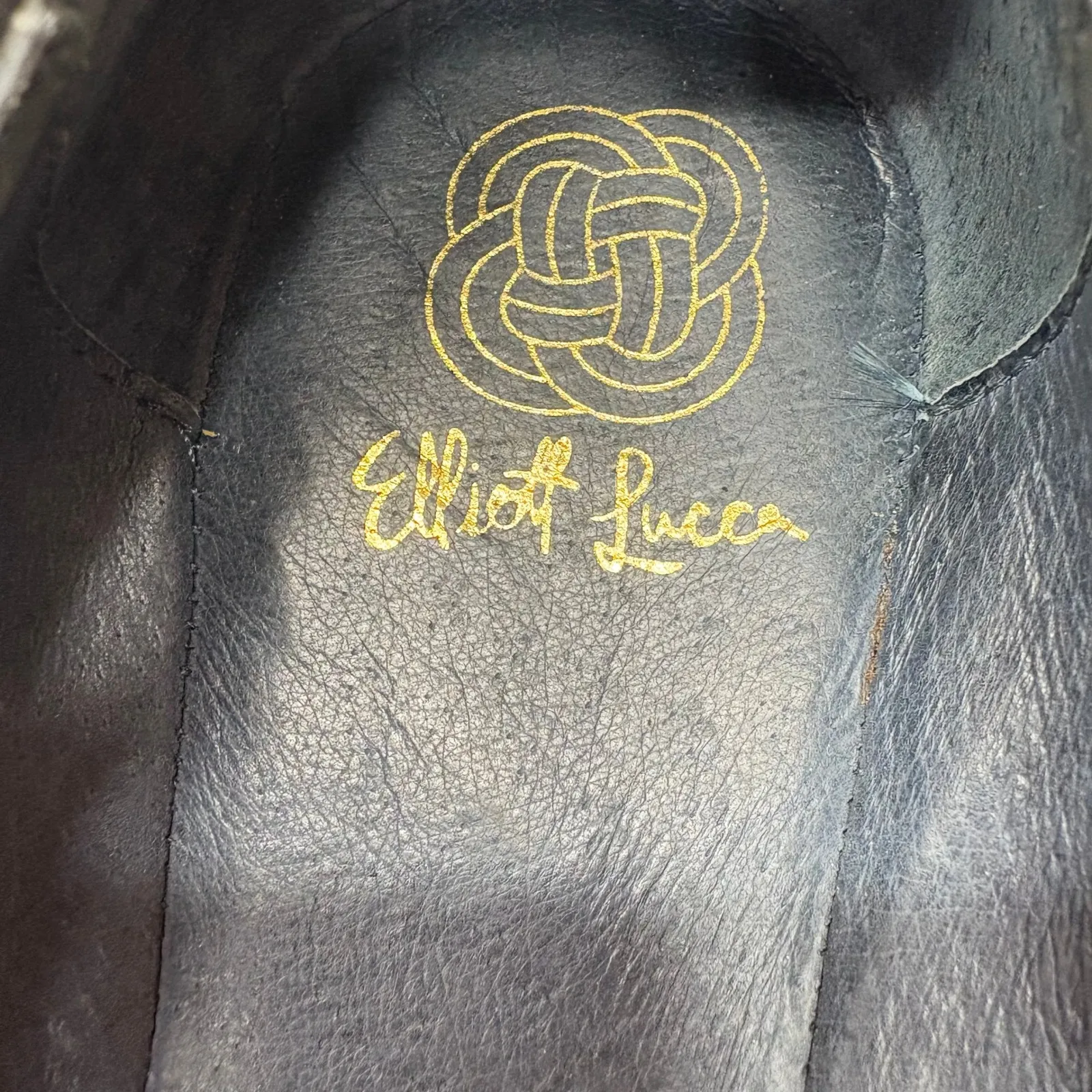 Elliot Lucca Women's Leather Loafers‎ Woven Point Toe Slip Ons Comfort Shoes 9 Black - Image 5