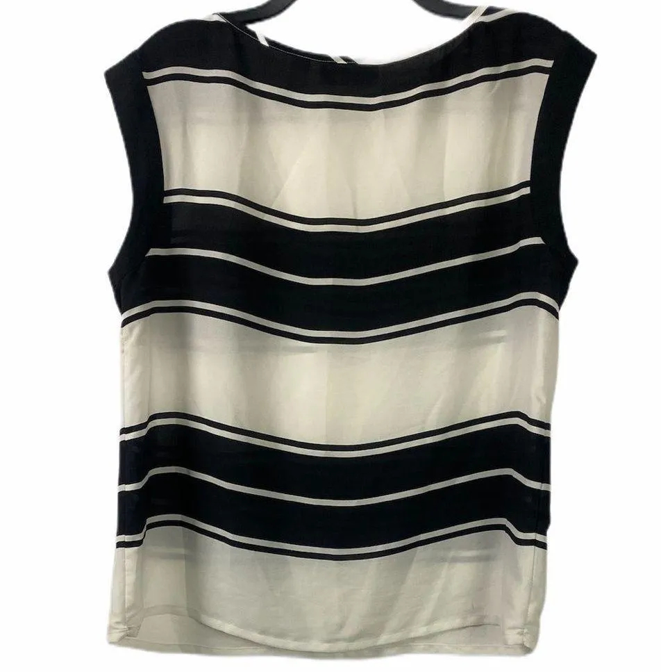 INC INTERNATIONAL CONCEPT Black White Stripe Top 8 - Image 3