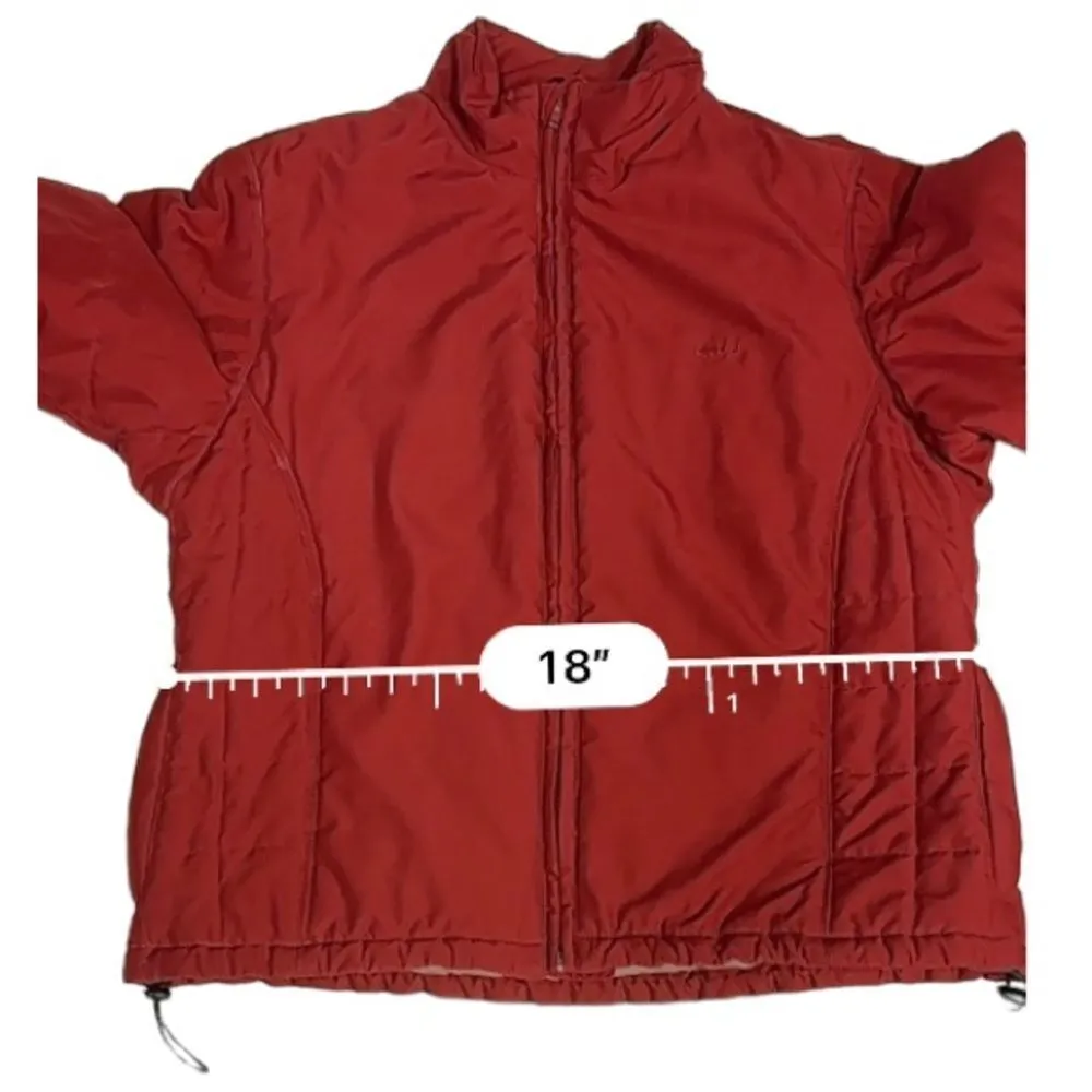 Kavu Red Puffer Jacket Wind Resistent‎ Microfiber Polyester Winter Coat Size M - Image 8