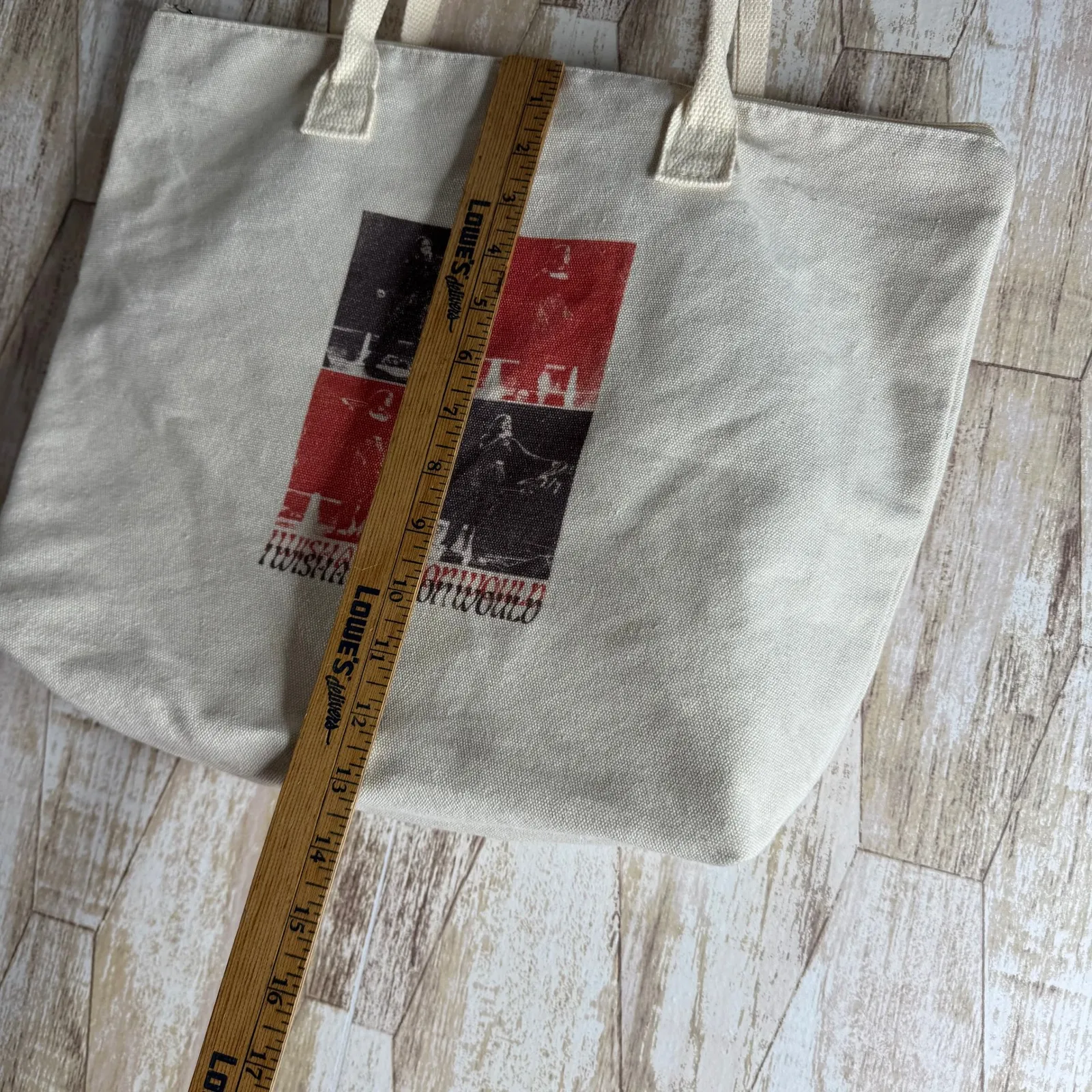 Canvas Tote Bag Graphic Print Zipper Music Band I WISH A WEAPON WOULD - Image 5