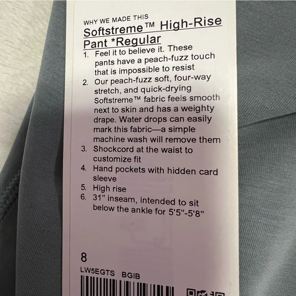 Lululemon Athletica Blueish Gray softstreme pants - Image 5