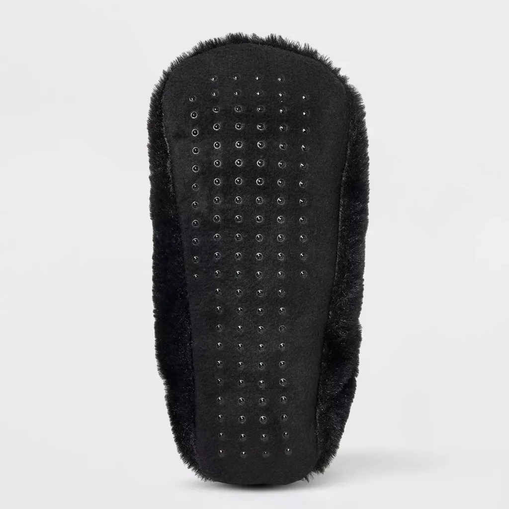 Alien nwt Glitter Embroidered Faux Fur Slipper Socks with Grippers M/L 8 - Image 4