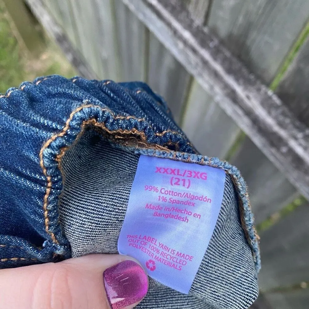 NOBO Dark Wash Cutoff Denim Jean Mini Skirt NWT | 21 Blue Size 3X - Image 5