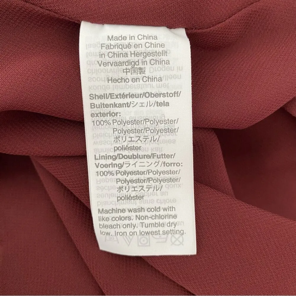 Madewell Long Sleeve Crossover Midi Dress Clipdot Spring Prairie Size medium - Image 10