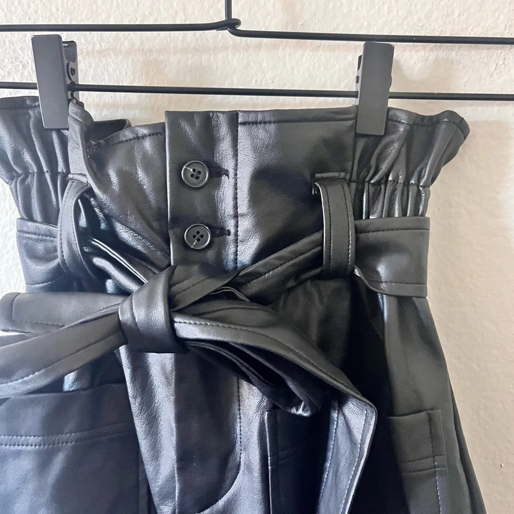 The Frankie Shop Kate Faux Leather Black Trousers Size S - Image 2