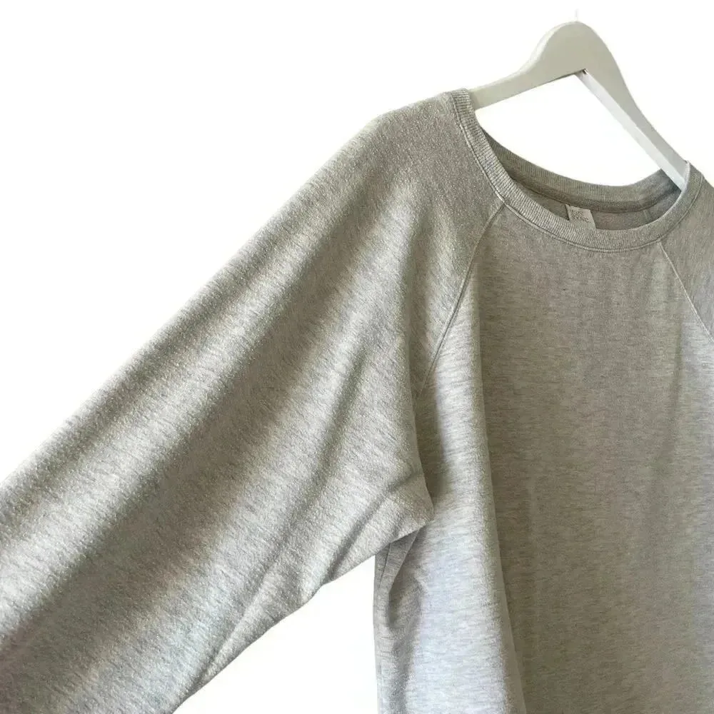 Stars Above Soft Fleece Gray Heathered Crewneck Pullover Long Sleeves Top SZ L - Image 3