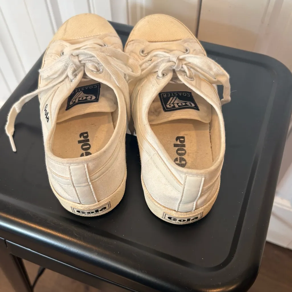 Gola White Coaster Sneakers Size 6 - Image 6