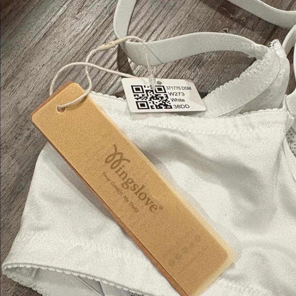 Wingslove Lacy White Underwire Full Coverage Bra 38DD NEW Size undefined - Image 8