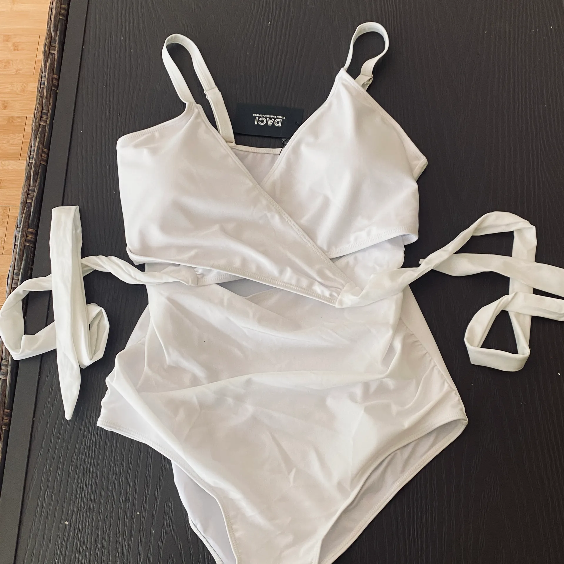 Daci Women Plus Size  Swimsuits High Waisted Tummy Control Bathing Suits Cutout Lace - Image 7