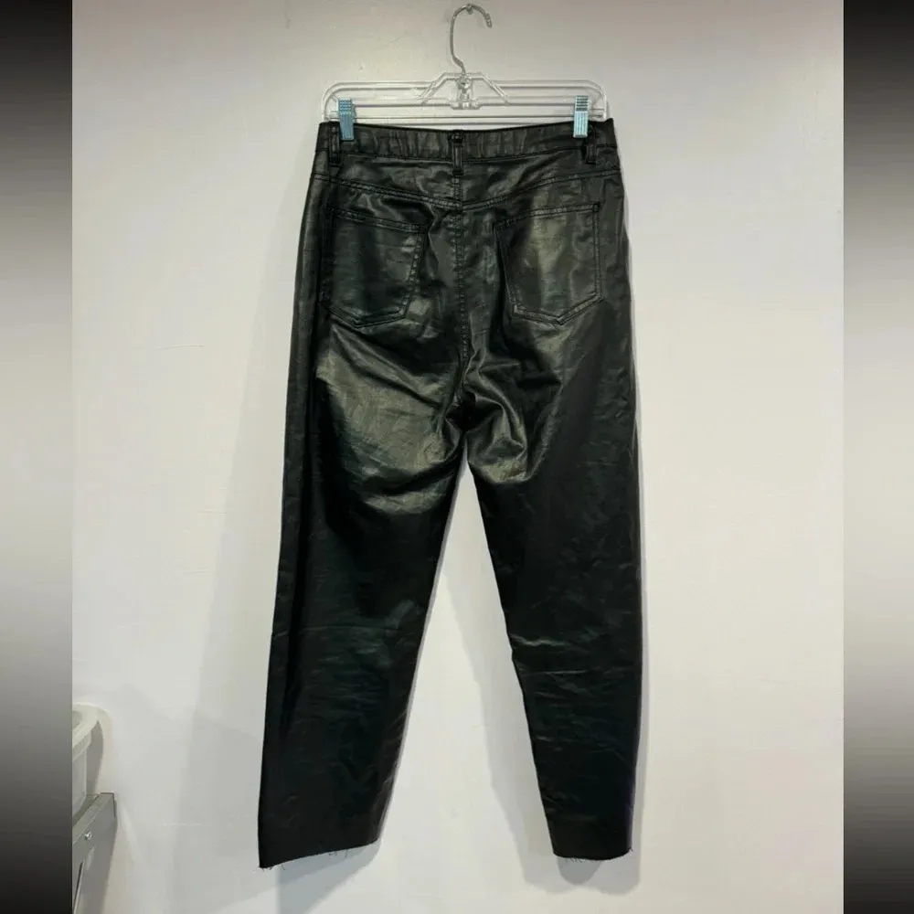 Black leather‎ Nasty Gal straight pants - Image 4