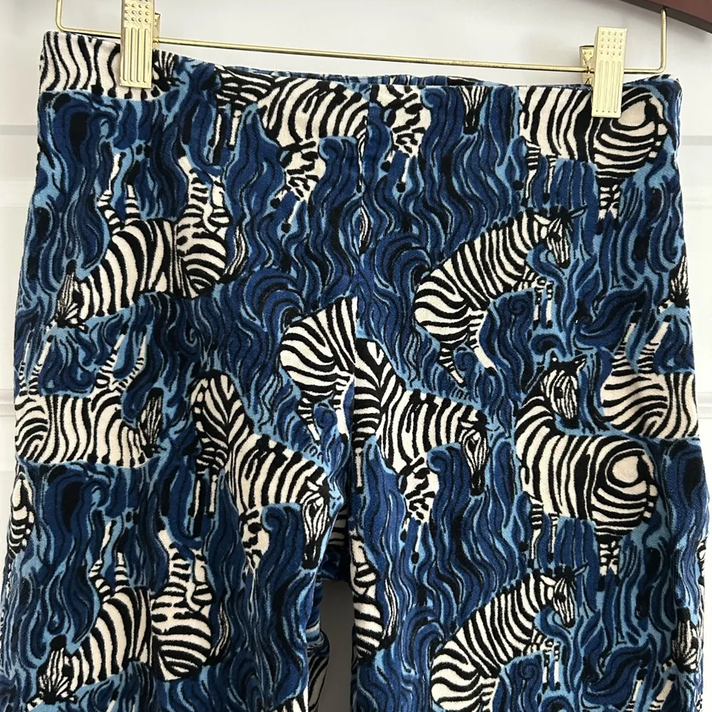 Key West Zebra Pants Blue Black Size 4 - Image 3