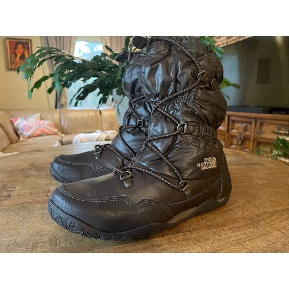 The North Face Ice Queen Primaloft Icepick Winter Waterproof  Brown Boots Women - Image 2