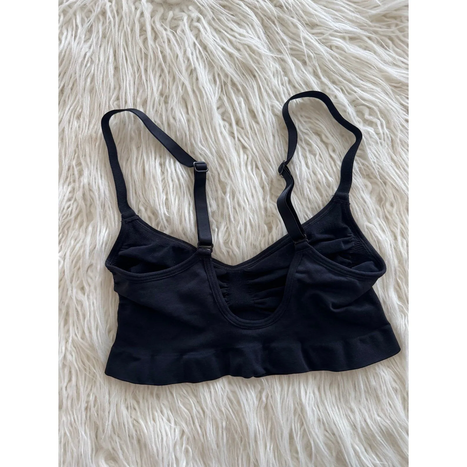 Skims Seamless Sculpt Bralette Onyx Size XL - Image 6