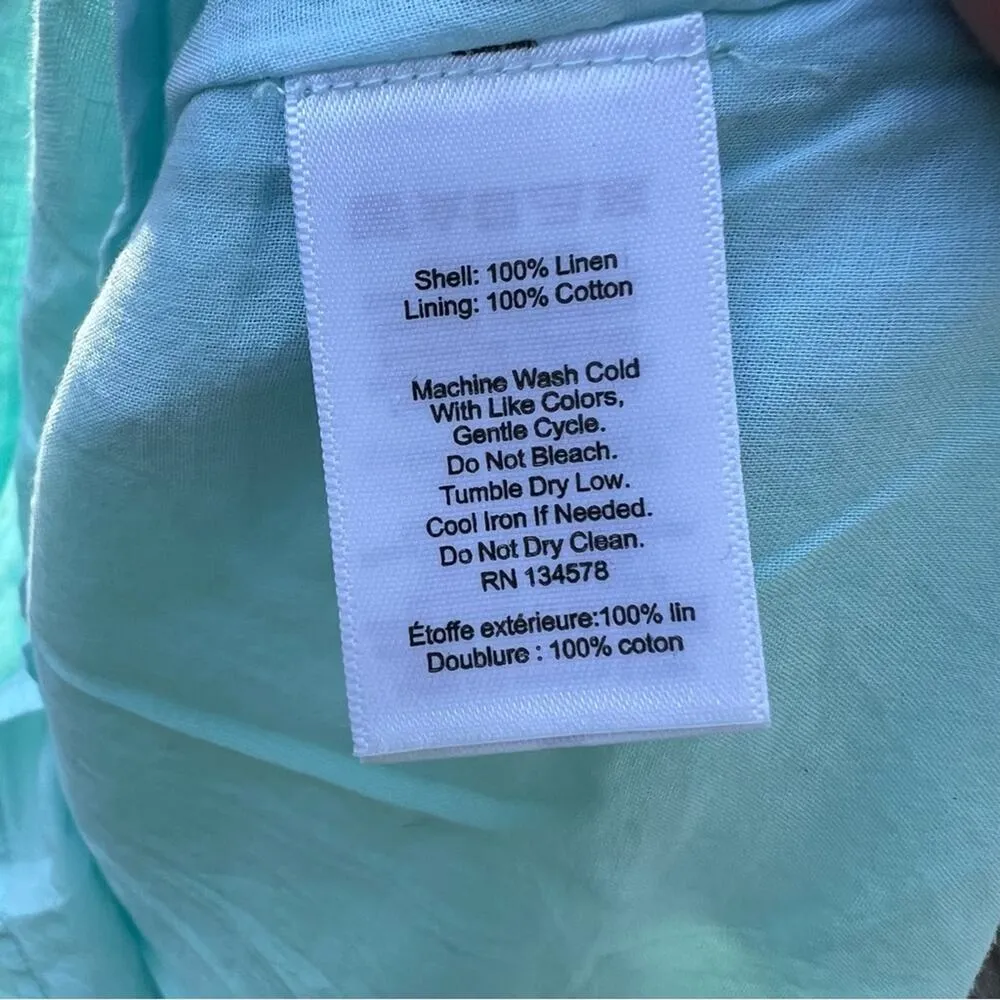 Vineyard Vines Linen Pintuck Cisco Swing Dress Ice Blue Size 6 - Image 8