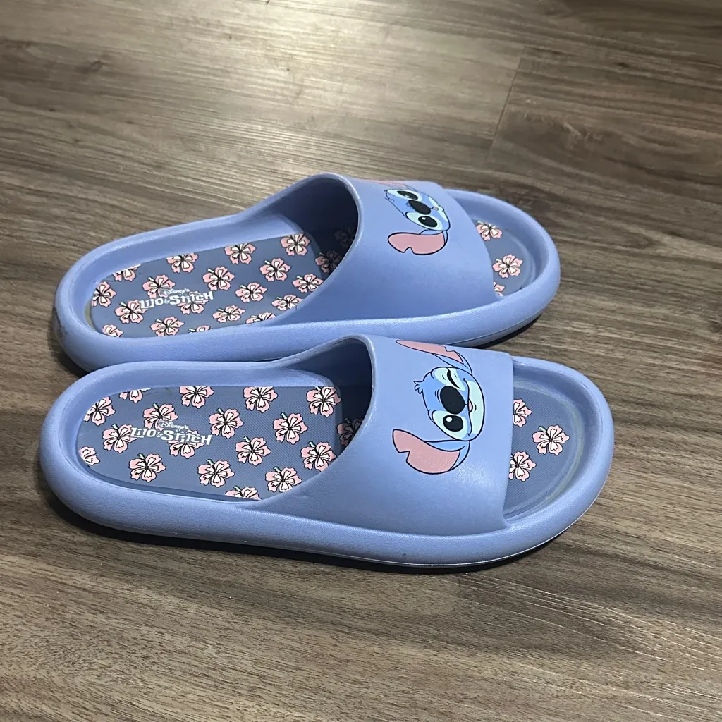 Disney Blue Stitch Slide Sandals - Image 4