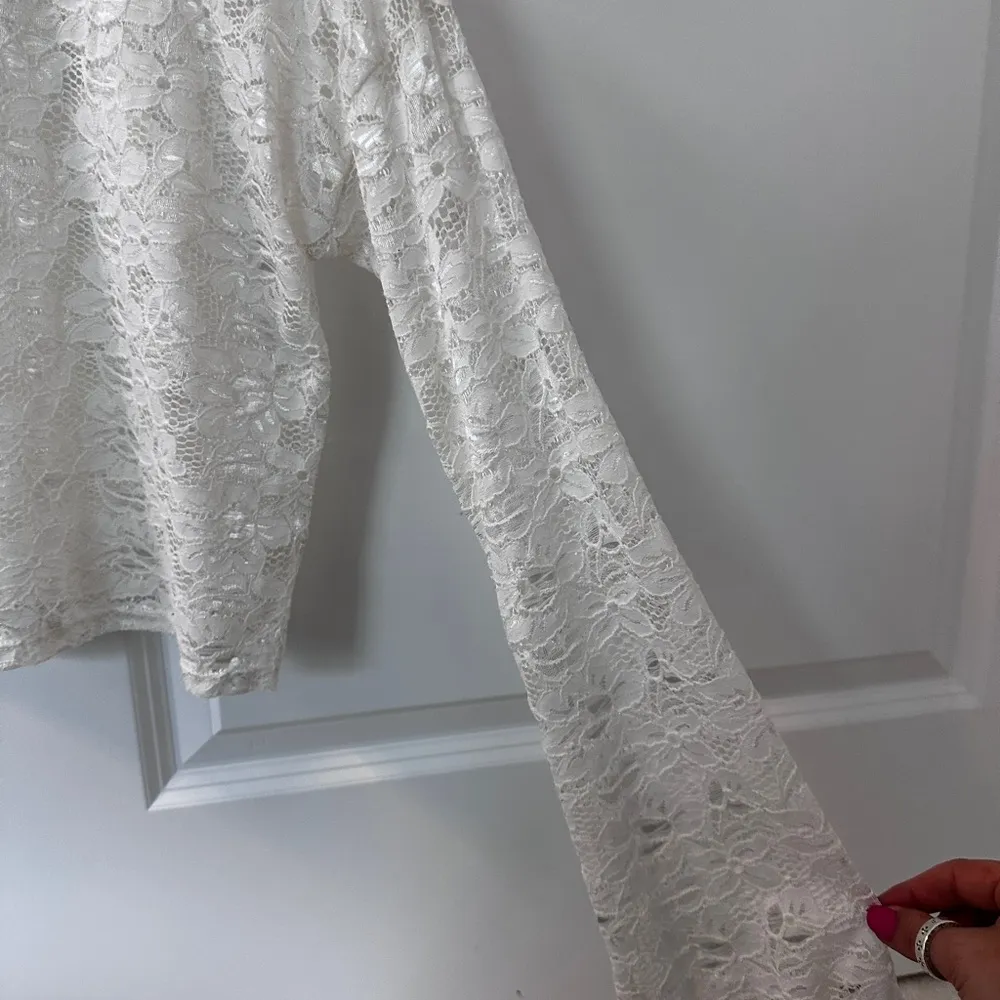 White Lace Long Sleeve - Image 2