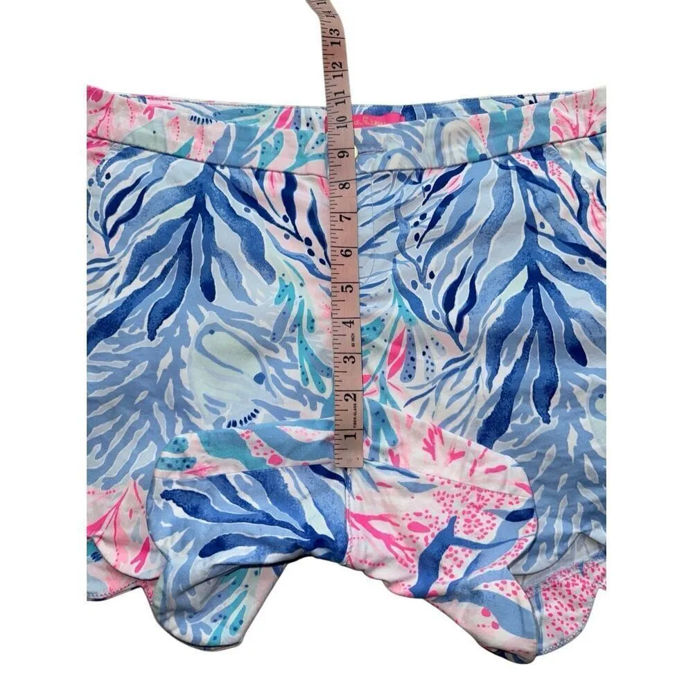 Lilly Pulitzer Buttercup Stretch Short In Crew Blue Tint Kaleidoscope Size 12 - Image 10