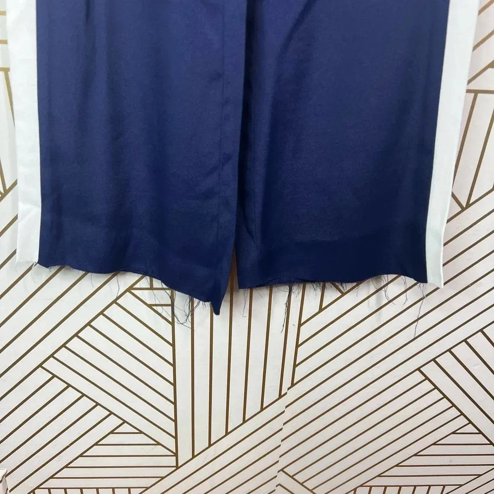 Reformation Side‎ Stripe Flared Pants in Navy Blue White Size US XS - Image 7