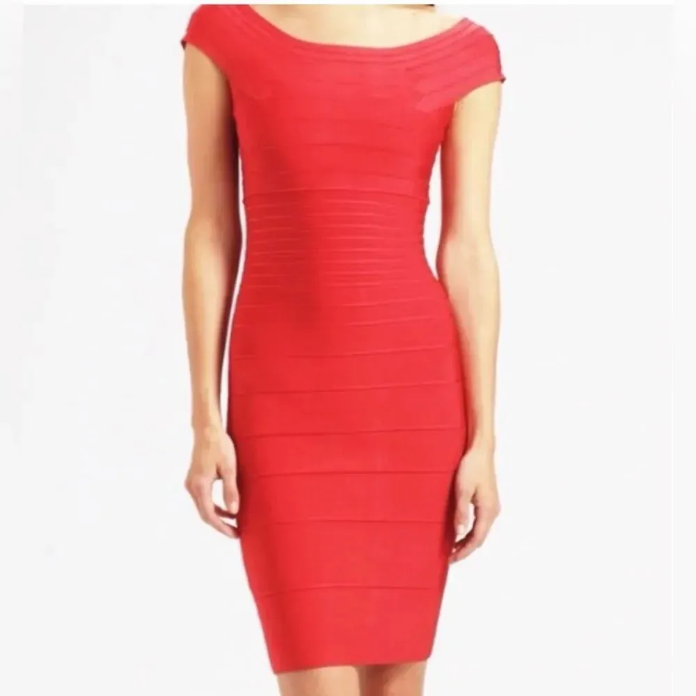 Hervé Léger Coral Bodycon Dress size XS - Image 16