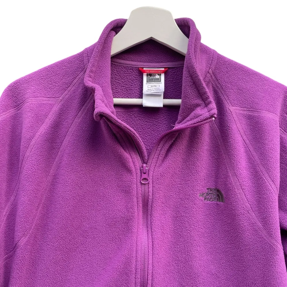 The North Face Full Zip Up Fleece Long Sleeve Purple Size XL Athleisure - Image 3