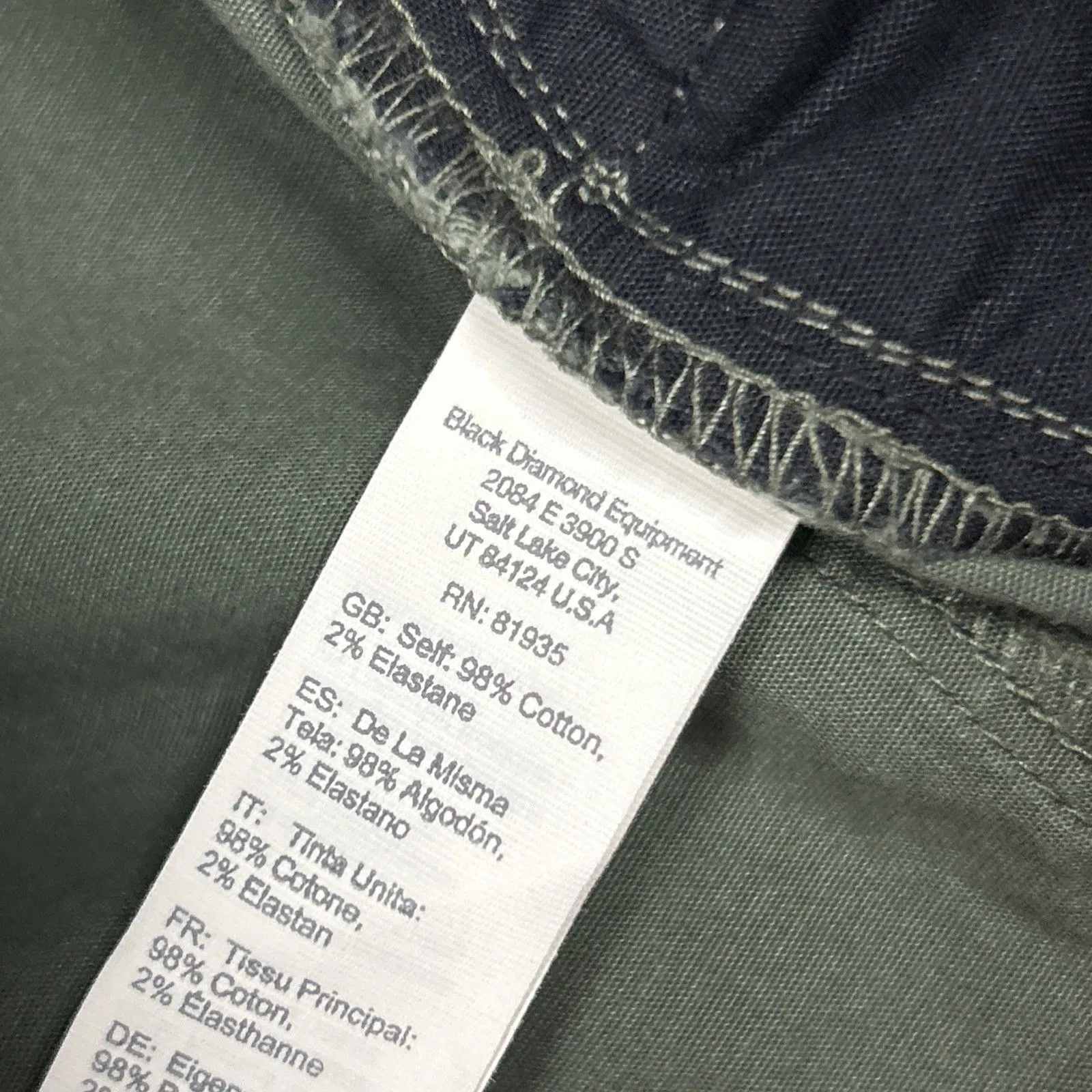 Black Diamond Pants Womens 12 Olive Green Cotton Outdoor Hiking Pockets - Image 4