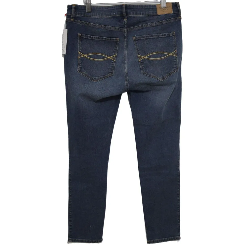 Abercrombie & Fitch Ankle Jean Blue Denim Distressed Cropped Jeans Size 30 / 10 - Image 2